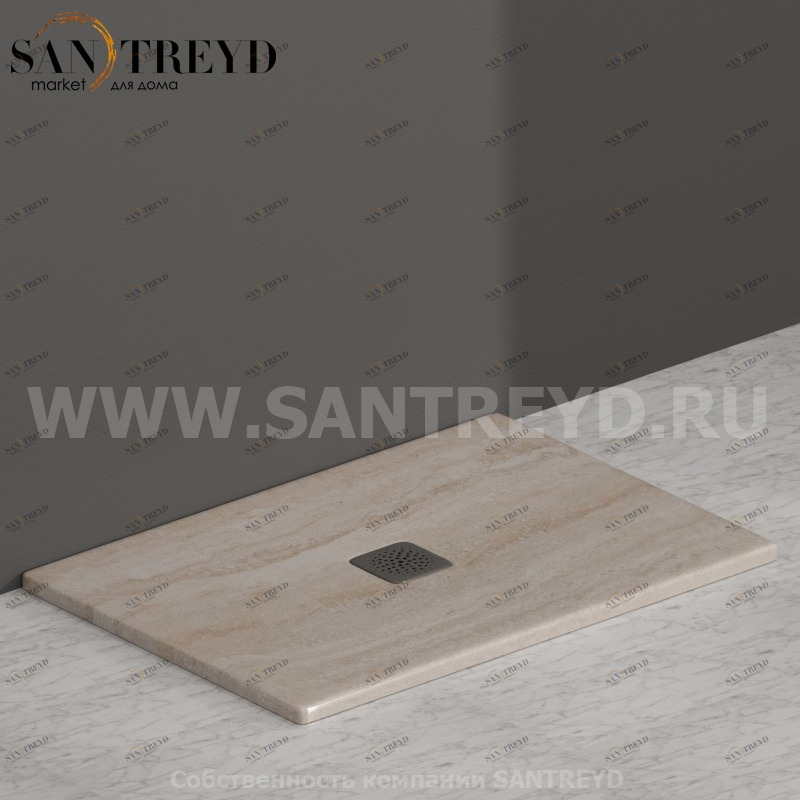 DT101SB Душевой поддон 100x70 керамический Globo Ceramica Globo DOCCIATRE