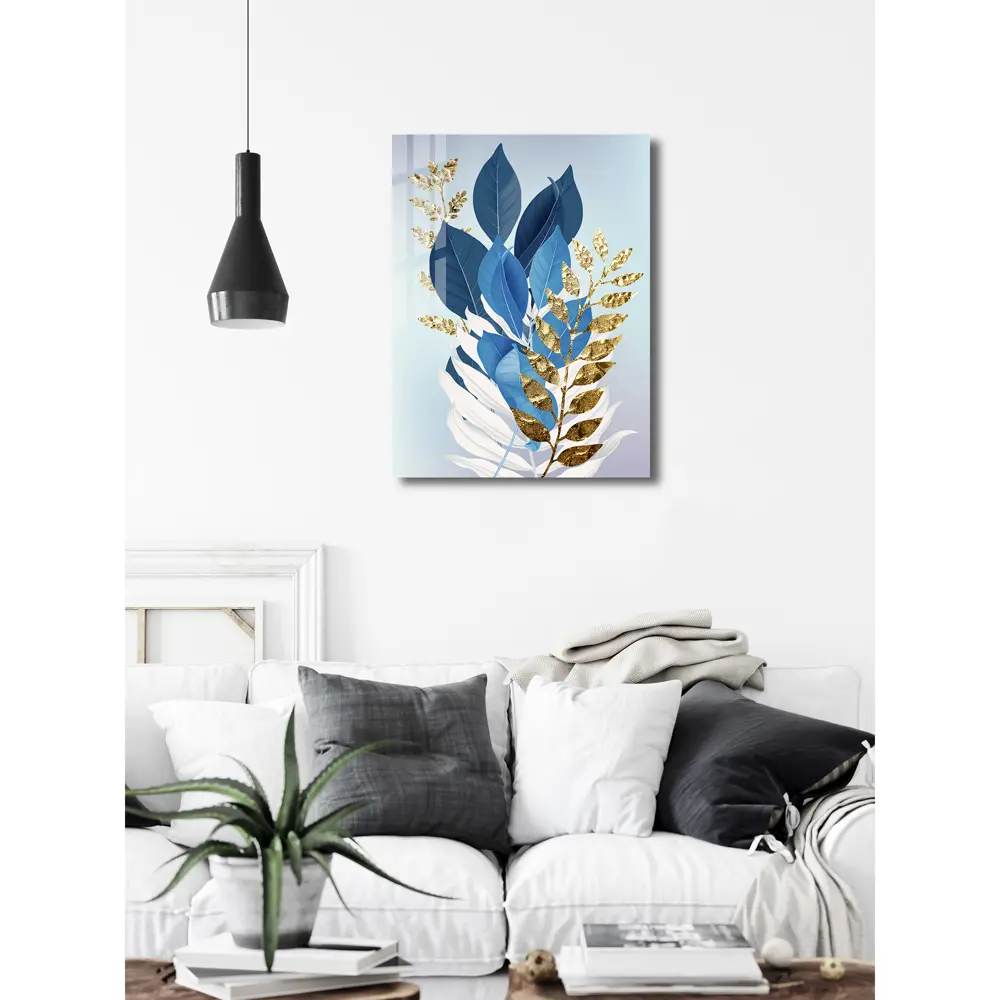 Картина на стекле Листики 1 60x80 см 85283007 STLM-2138096 ARTABOSKO  - Вид №3