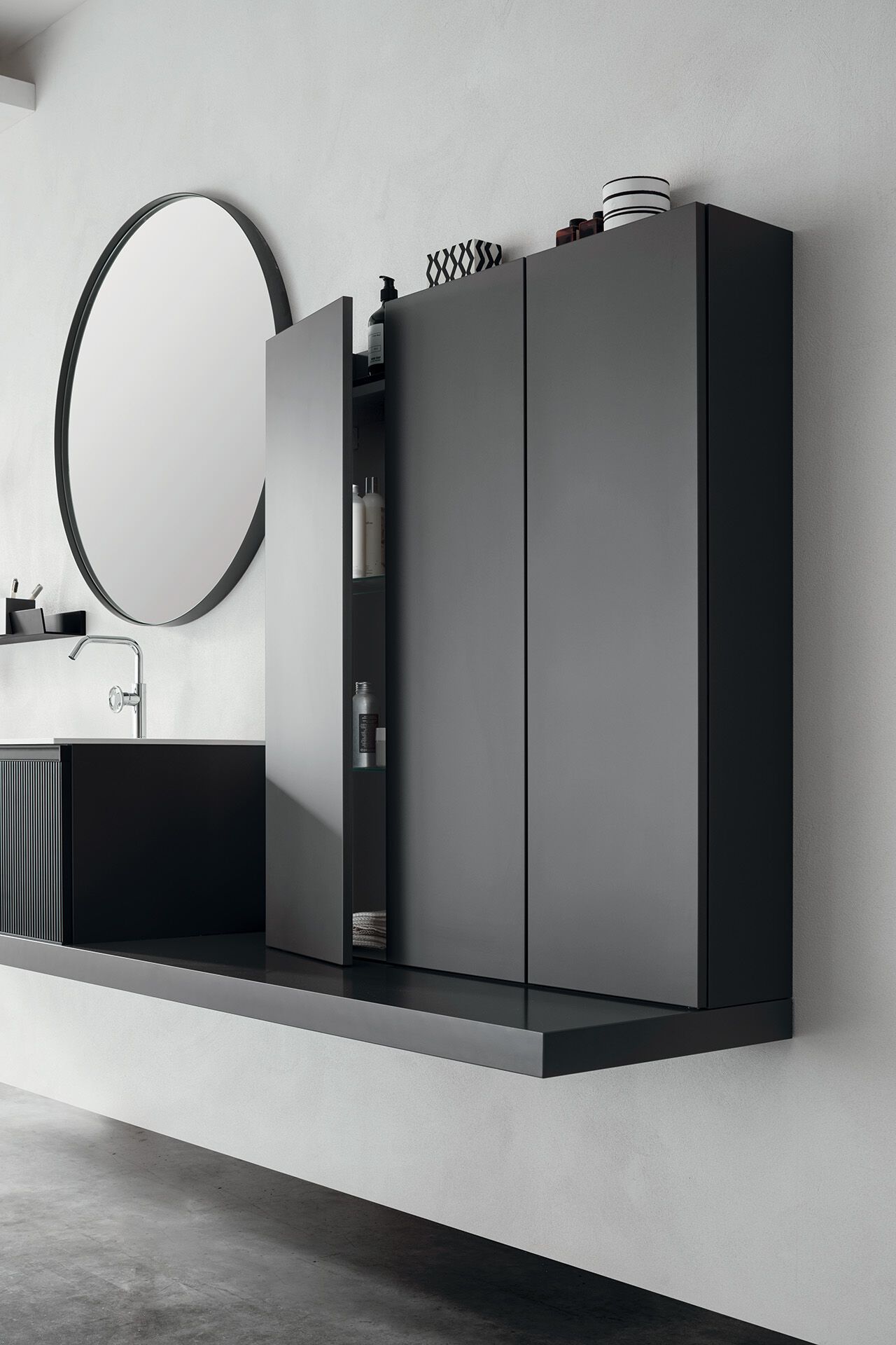 Подвесной шкаф с одной раковиной со встроенной раковиной ARCOM Rail ARCH-00118355 - Вид №3