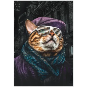 Картина на холсте Кот-хипстер 3 70x110 см
