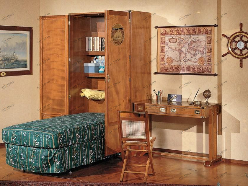 Caroti Односпальная деревянная кровать со шкафом  Art. 190 