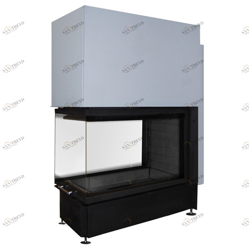 Каминная топка Экокамин Дельта 900B принт с черным шамотом 6502