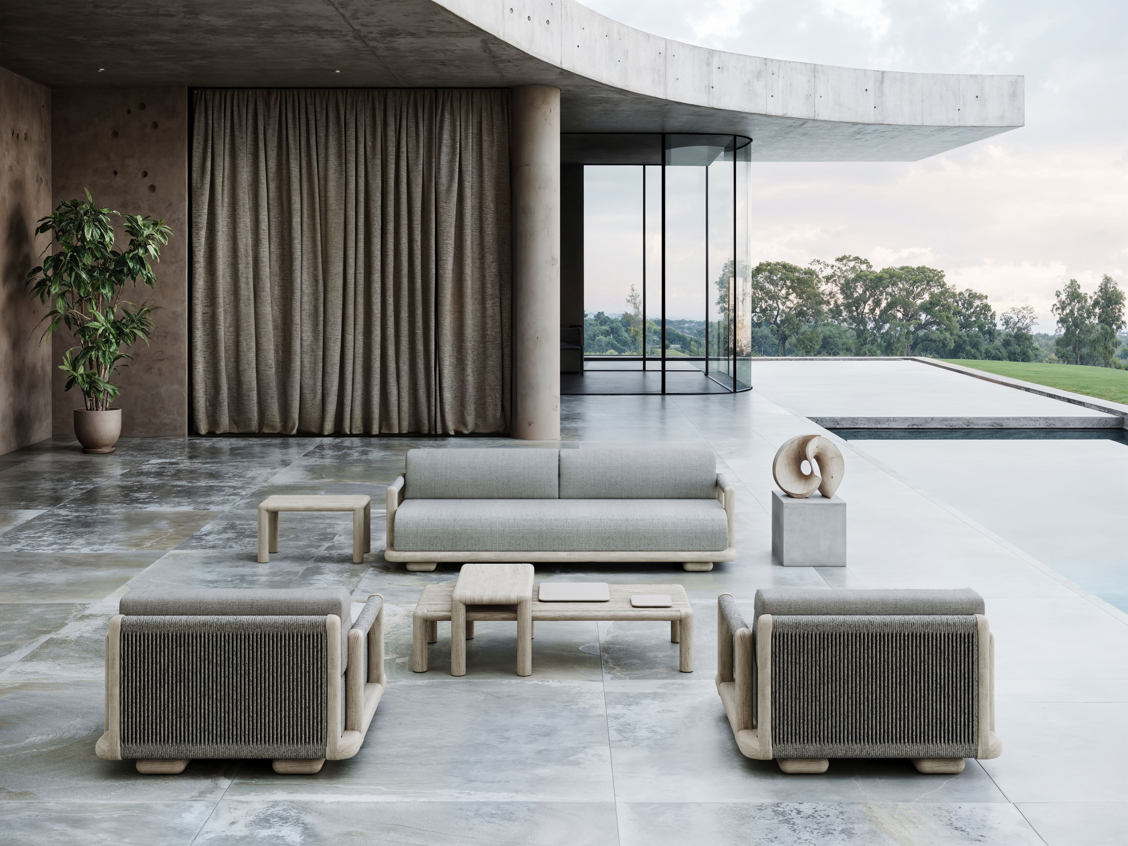 Тканевое садовое кресло с подлокотниками SNOC Caleo ARCH-00088352 - Вид №4