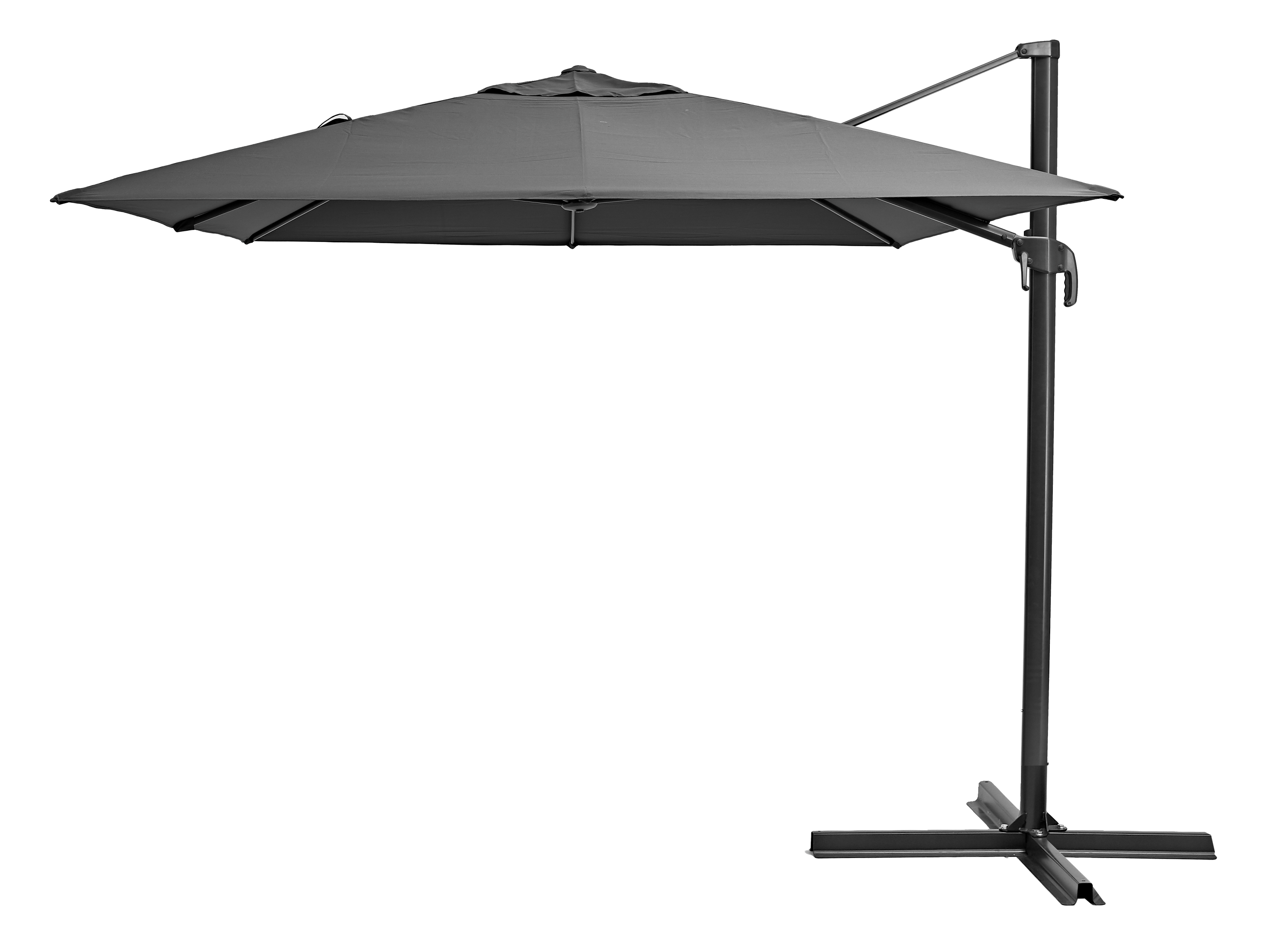 NATERIAL Зонт пляжный с боковой стойкой Aura 281x386 см, серый 82232818 STLM-0022480