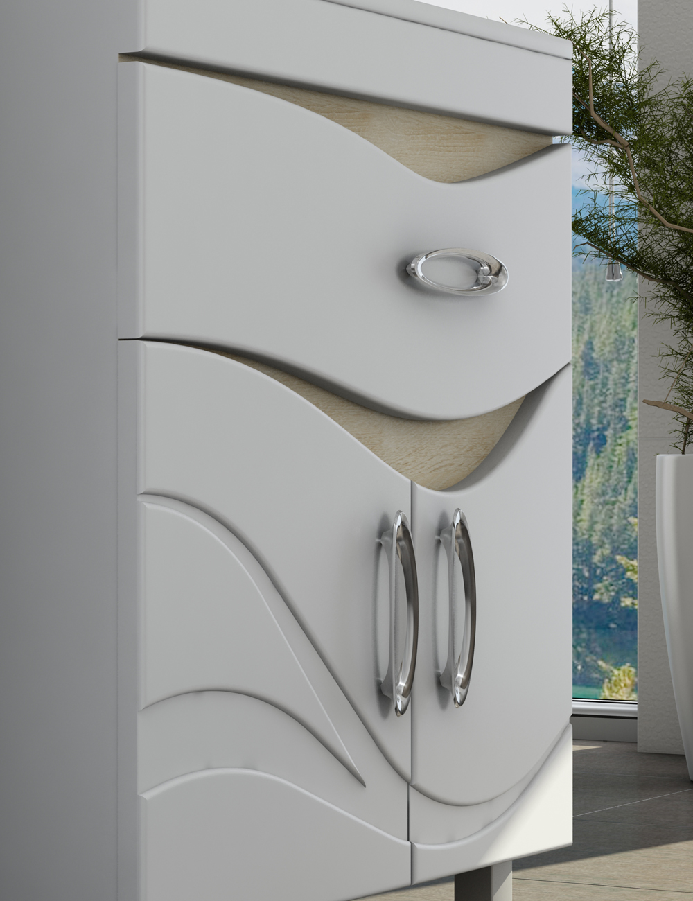 Тумба Mirella 700 (VGC)700⨉470⨉830 мм белый Santreyd sun-id-665331 - Вид №2