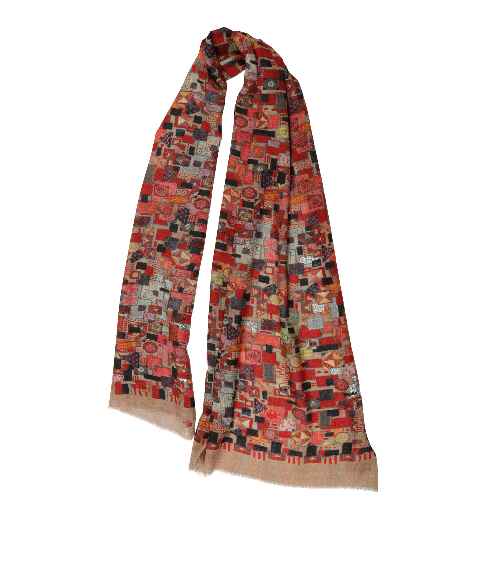 VIENNE_R Шаль 50/180 шерсть 92% шелк 8% PETRUSSE Santreyd 