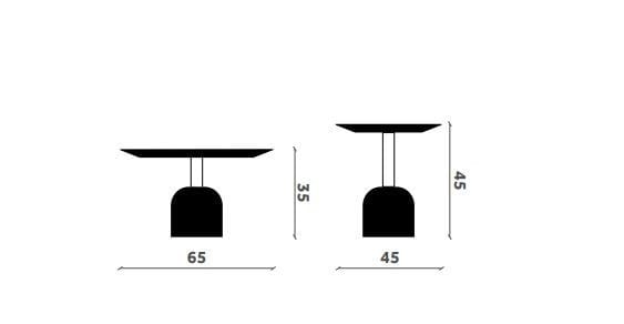 Круглый журнальный столик из натурального камня Miniforms Illo ARCH-00048025 - Вид №3