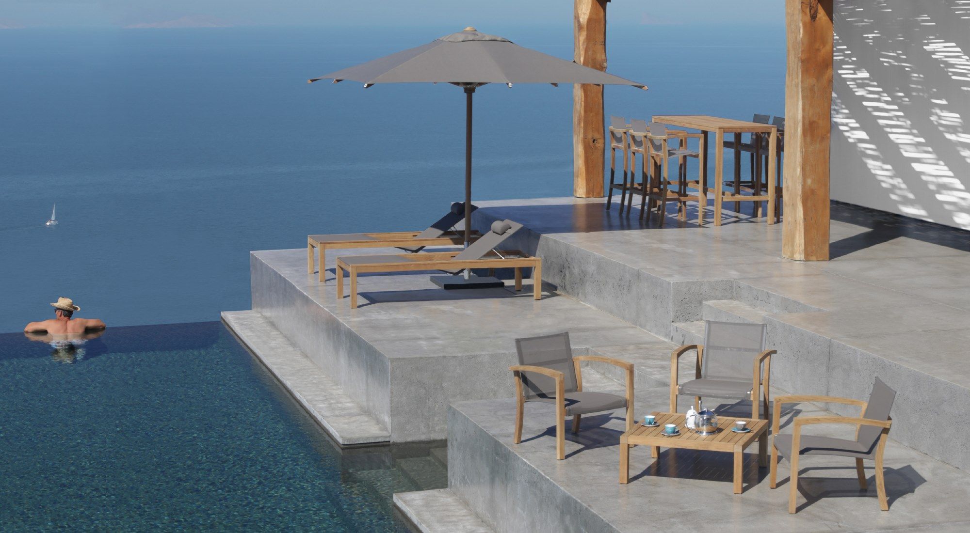 Высокий садовый стол из тикового дерева Royal Botania XQI ARCH-00090947 - Вид №2