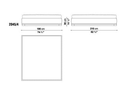 Двуспальная кровать для хранения ткани с мягким изголовьем Maxalto Bauci ARCH-00140537 - Вид №3
