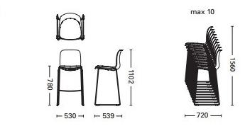 Howe Табурет с высокими санками и встроенной подушкой Sixe sun-id-1515267 - Вид №2