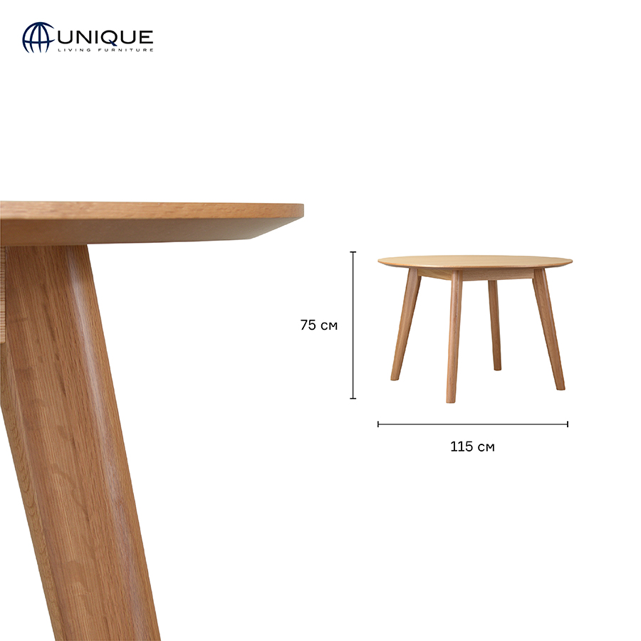 33650200 Стол круглый , rho, 115х75 см Unique Furniture  - Вид №14