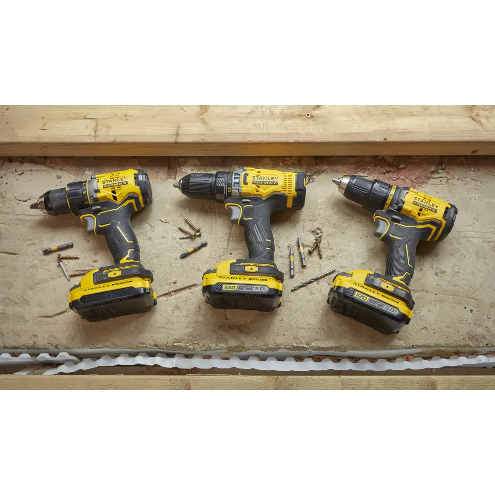Дрель-шуруповерт аккумуляторная Stanley SCD700C2K, 18 В Li-ion 2x1.5 Ач STANLEY FATMAX STLM-2029836 - Вид №11