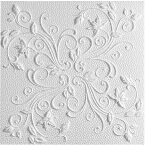 Плитка потолочная бесшовная полистирол белая Формат Ренессанс 50 x 50 см 2 м²