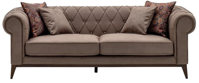 Enza Home Тафтинговый 3-местный диван из ткани Chelsea sun-id-1381526 - Вид №2