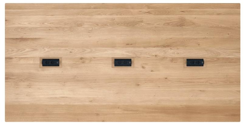 Ethnicraft Стол для совещаний из дуба прямоугольной формы с розеткой Oak bok 51513/51514 - Вид №2
