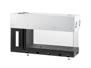 Металлический газовый тройной фасадный камин