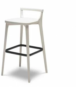 Origins 1971 Высокий табурет из бука с подставкой для ног Metro