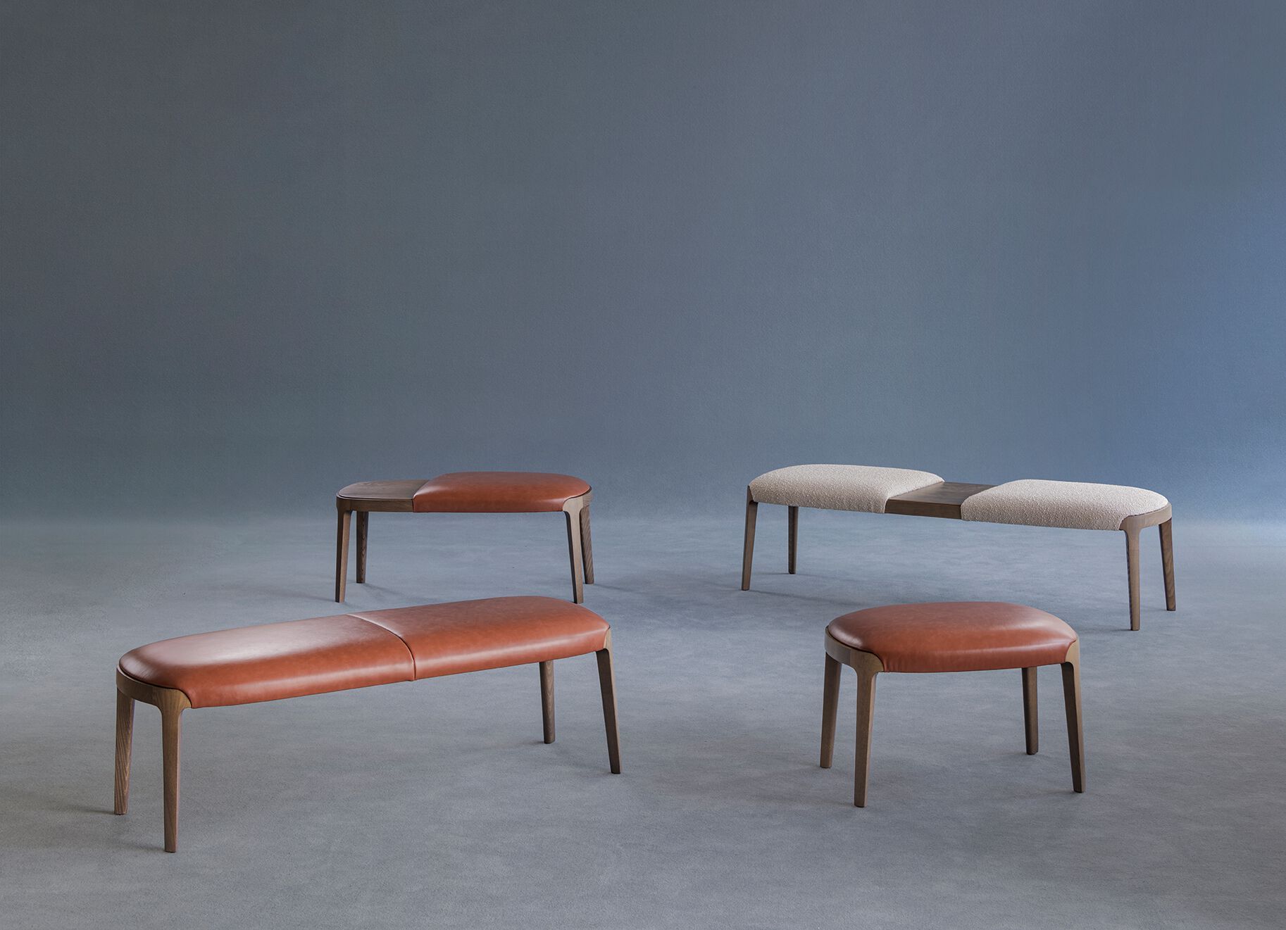 Кожаная мягкая скамья Potocco ARCH-00136210 - Вид №1