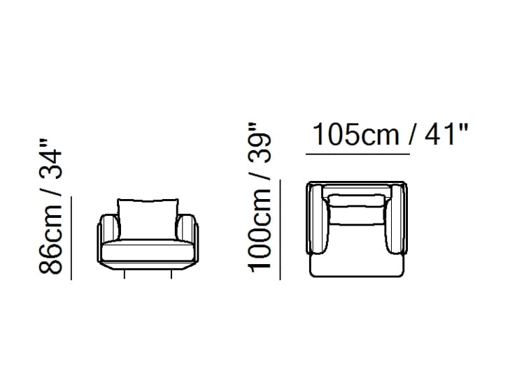 Кресло с подлокотниками Natuzzi Italia кампус ARCH-00112979 - Вид №2