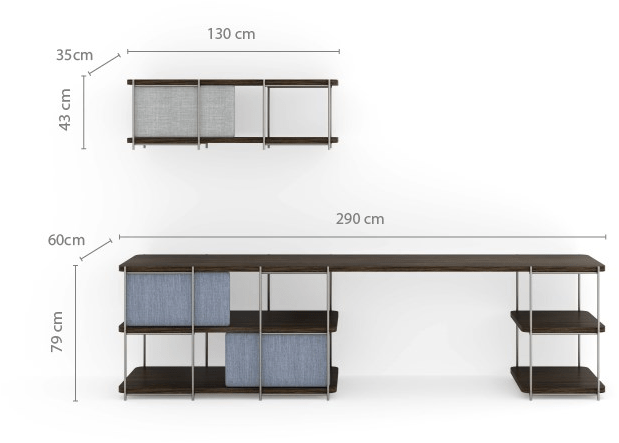 Momocca Модульный стол с полками Julia Jo02 - Вид №7
