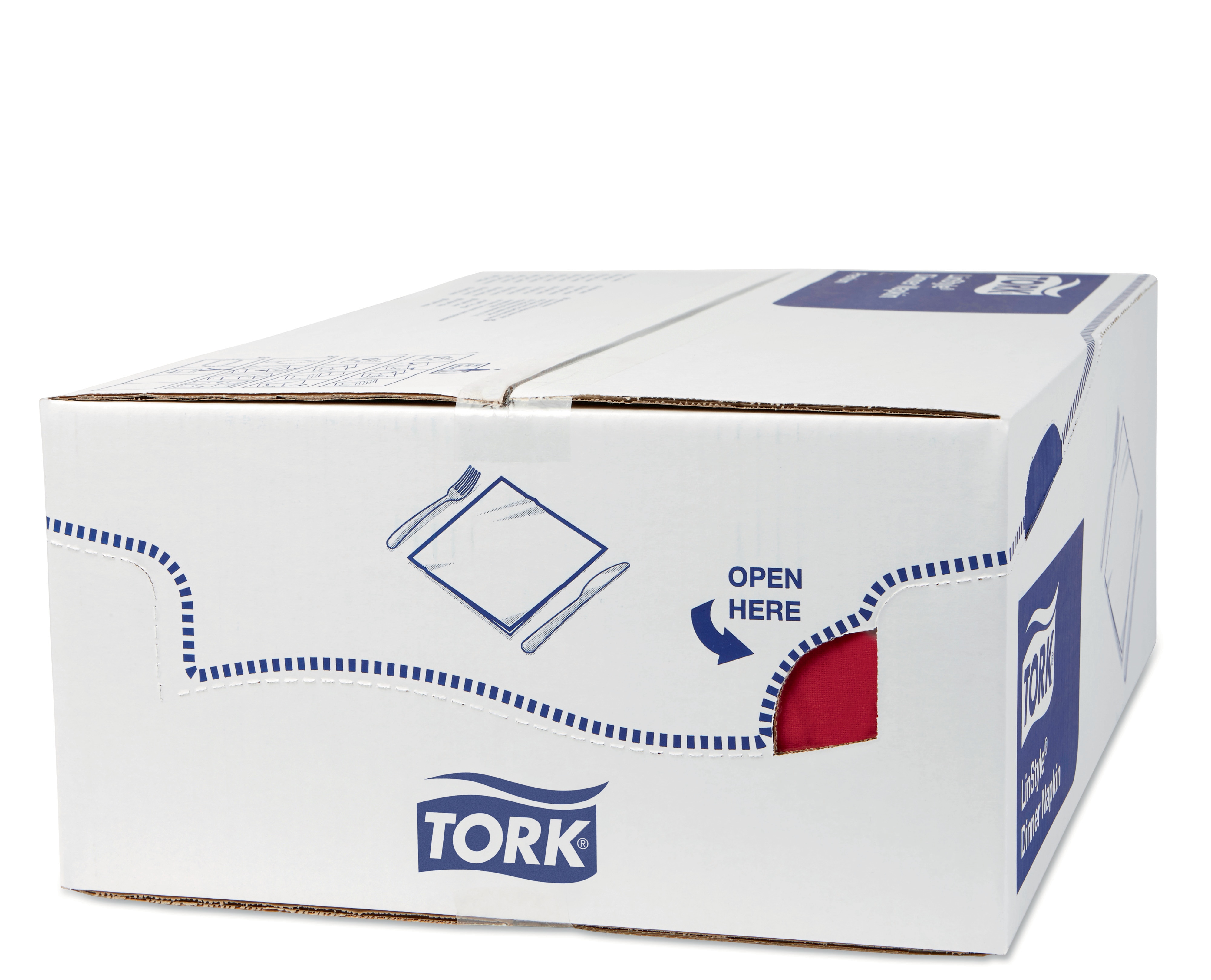 47885538 Обеденная салфетка премиум-класса linstyle® бордового цвета Tork  - Вид №3