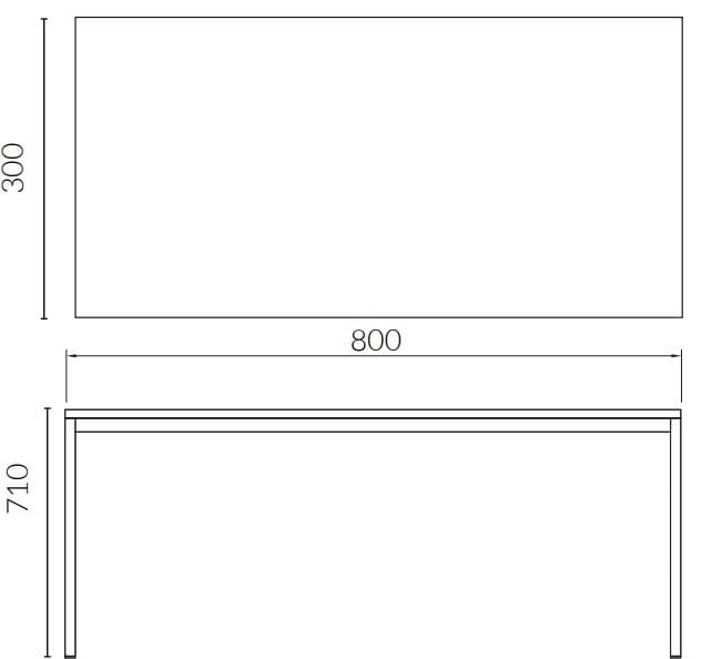 Прямоугольный стальной стол ALMA DESIGN ARCH-00122438 - Вид №8
