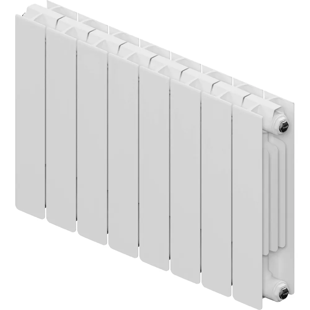 Радиатор секционный Equation 2 СТ Bimetal 350/90 8 секций боковое подключение биметалл белый 89106824 STLM-2185069  - Вид №2