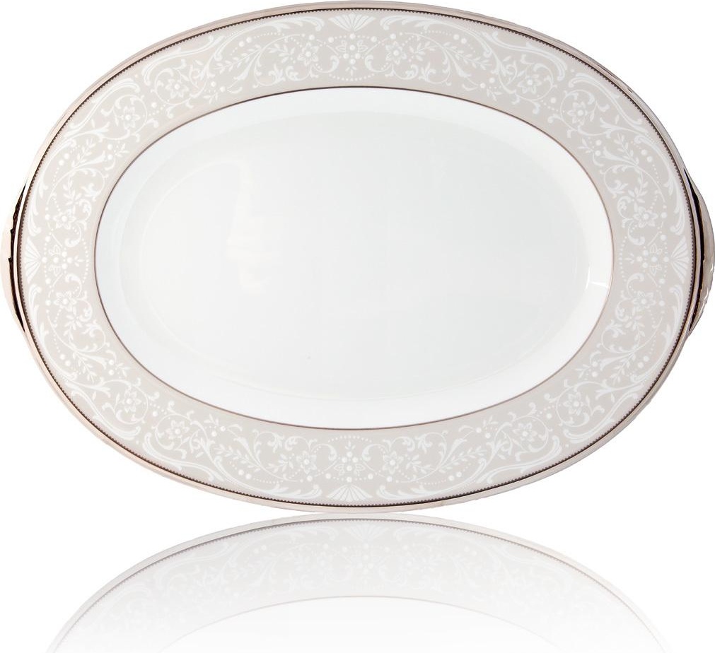 32033 Noritake Блюдо овальное Noritake "Серебряный дворец" 41см Фарфор костяной 