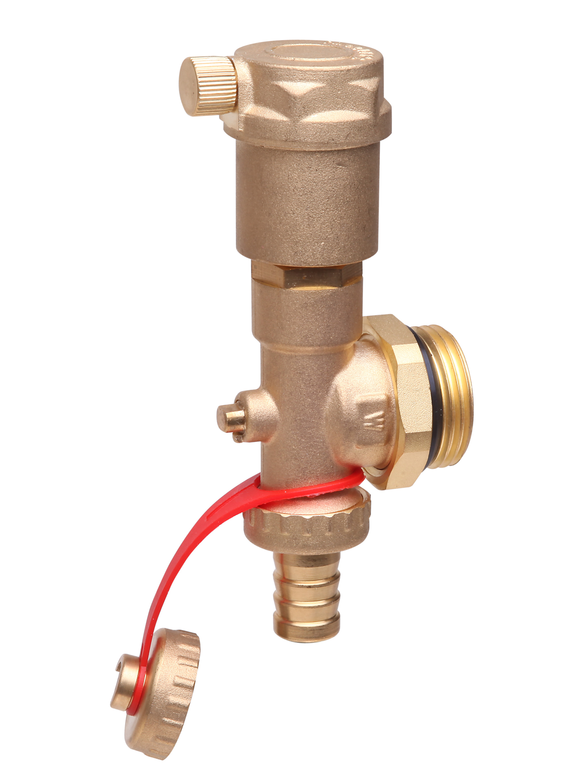 Danfoss FHF-EA — автоматический воздухоотводчик с продувочным клапаном концевой секции распределительного коллектора FHF-EA концевая секция 088U0785  - Вид №1