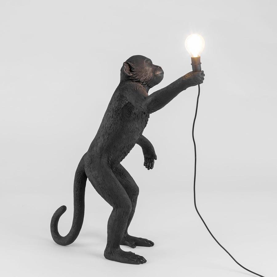 Светильник Monkey Lamp Standing, черный Seletti 14920 - Вид №6