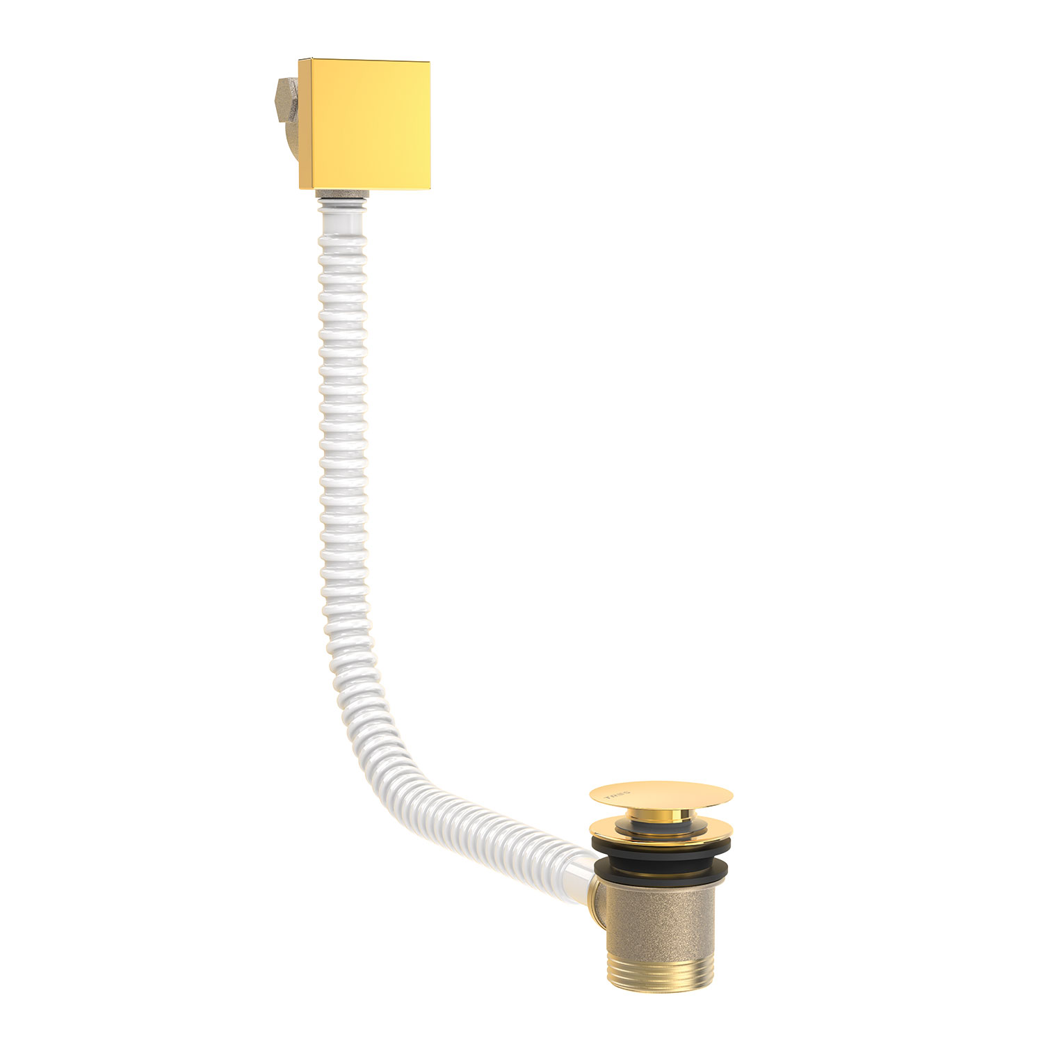 Квадратный дренажный клапан Click-clack с переливом для ванны-03453440OR TRES Drain