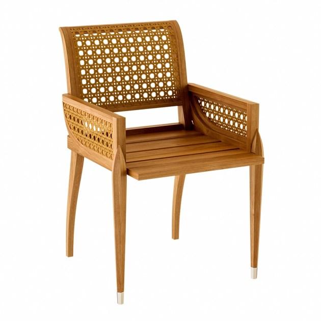ASTELLO Садовый стул из тика с подлокотниками Iris Ir.sf1.f1 - Вид №1