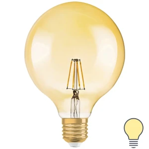Лампа светодиодная Osram филаментная E27 220-240 В 4.5 Вт/824 шар 19387662 STLM-2101477