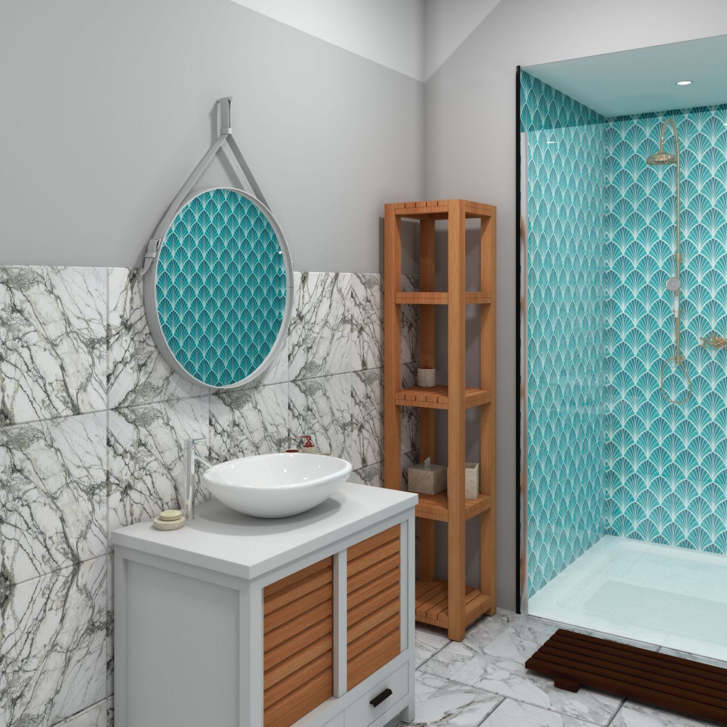 Зеркало с подсветкой ART&MAX Milan AM-Mil-650-DS-F  - Вид №1