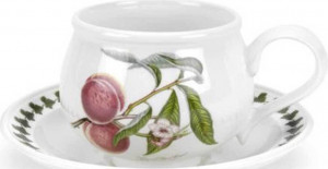 10571680 Portmeirion Чашка чайная с блюдцем Portmeirion "Помона.Персик" 200мл Фаянс