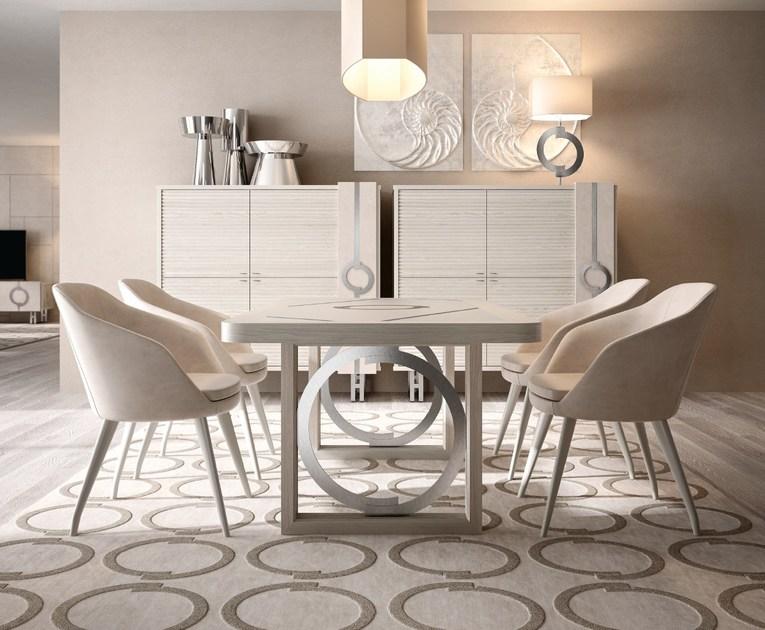 Caroti Прямоугольный обеденный стол из дерева и стекла Concept Art.114 - rhombus - Вид №2