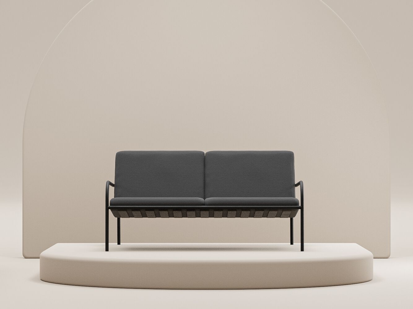 Стальной садовый диван с порошковым покрытием Metallbude CRUZ ARCH-00037484 - Вид №21