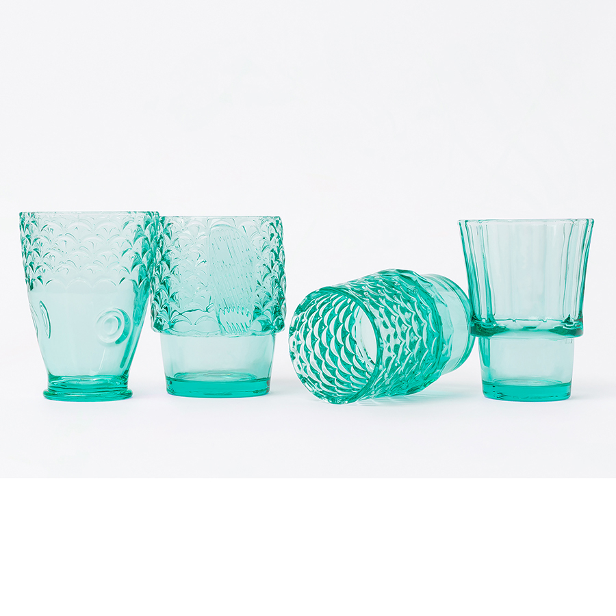 DYKOIFIMI Набор подарочный из 4-х стаканов koifish, мятный Doiy  - Вид №3