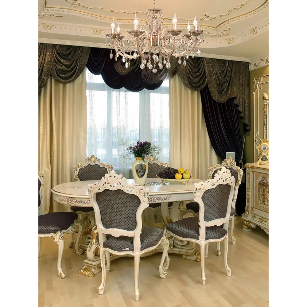 Люстра хрустальная подвесная Helda 8 ламп Е14 цвет бронза LAMPLANDIA STLM-2188048 - Вид №9