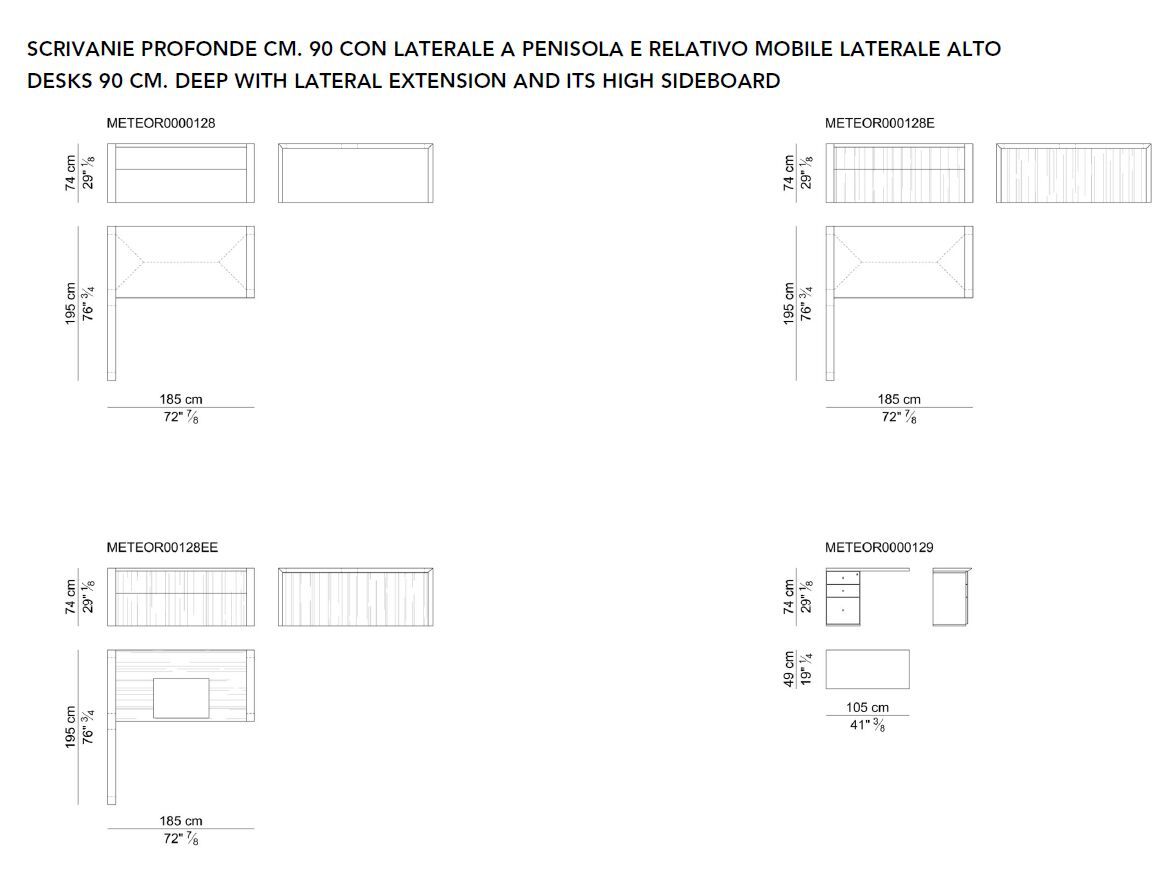 Кожаный угловой исполнительный стол i 4 Mariani Meteora ARCH-00051198 - Вид №8
