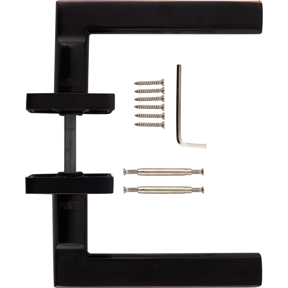 Ручка дверная на розетке Pluton, цвет тёмная медь PUNTO STLM-2201609 - Вид №2