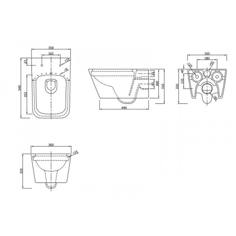 CТ2041 Унитаз SSWW  - Вид №2