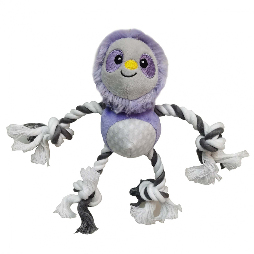 ПР0058579 Игрушка для собак Tropicool Звери с лапами из каната и пищалкой плюш 20см CHOMPER  - Вид №1