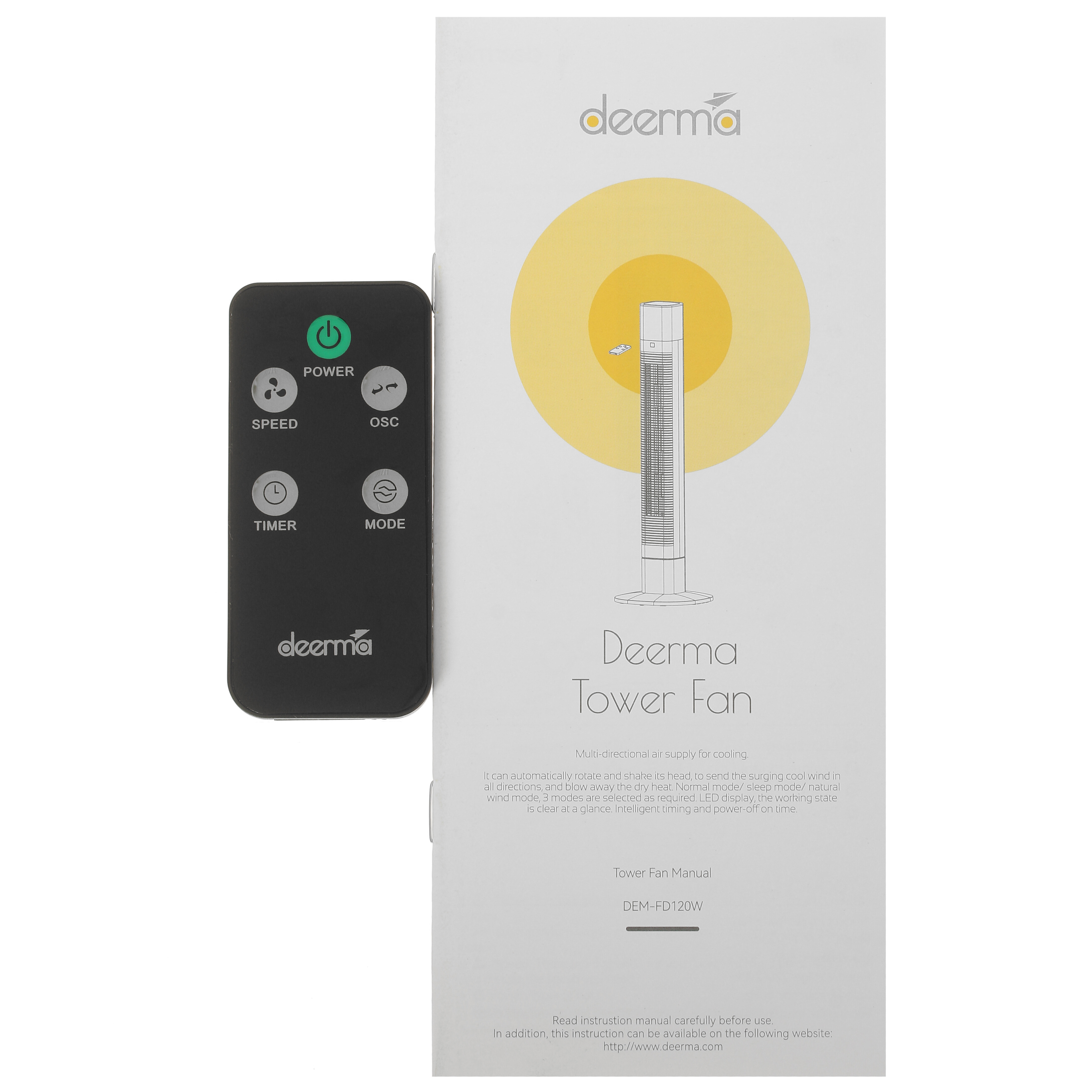 9981082 Вентилятор Deerma Tower Fan DEM-FD120W  черный STDN-0055955 - Вид №7