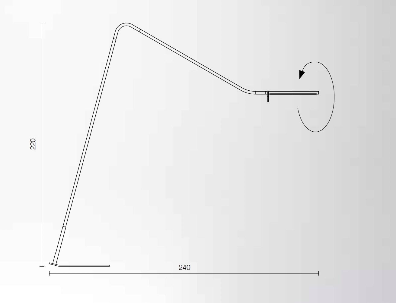 Martinelli Luce Регулируемый светодиодный торшер из алюминия Colibrì 2284/ne Colibri - Вид №2
