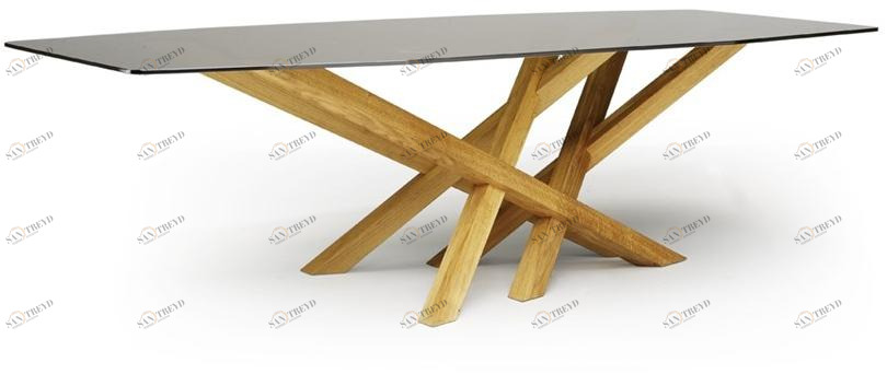 Natisa Стол из дерева и стекла sun-id-1445593