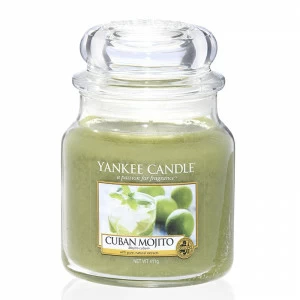 Свеча средняя в стеклянной банке "Кубинский Мохито" Cuban Mojito 411 гр 65-90 часов YANKEE CANDLE  267978 Зеленый