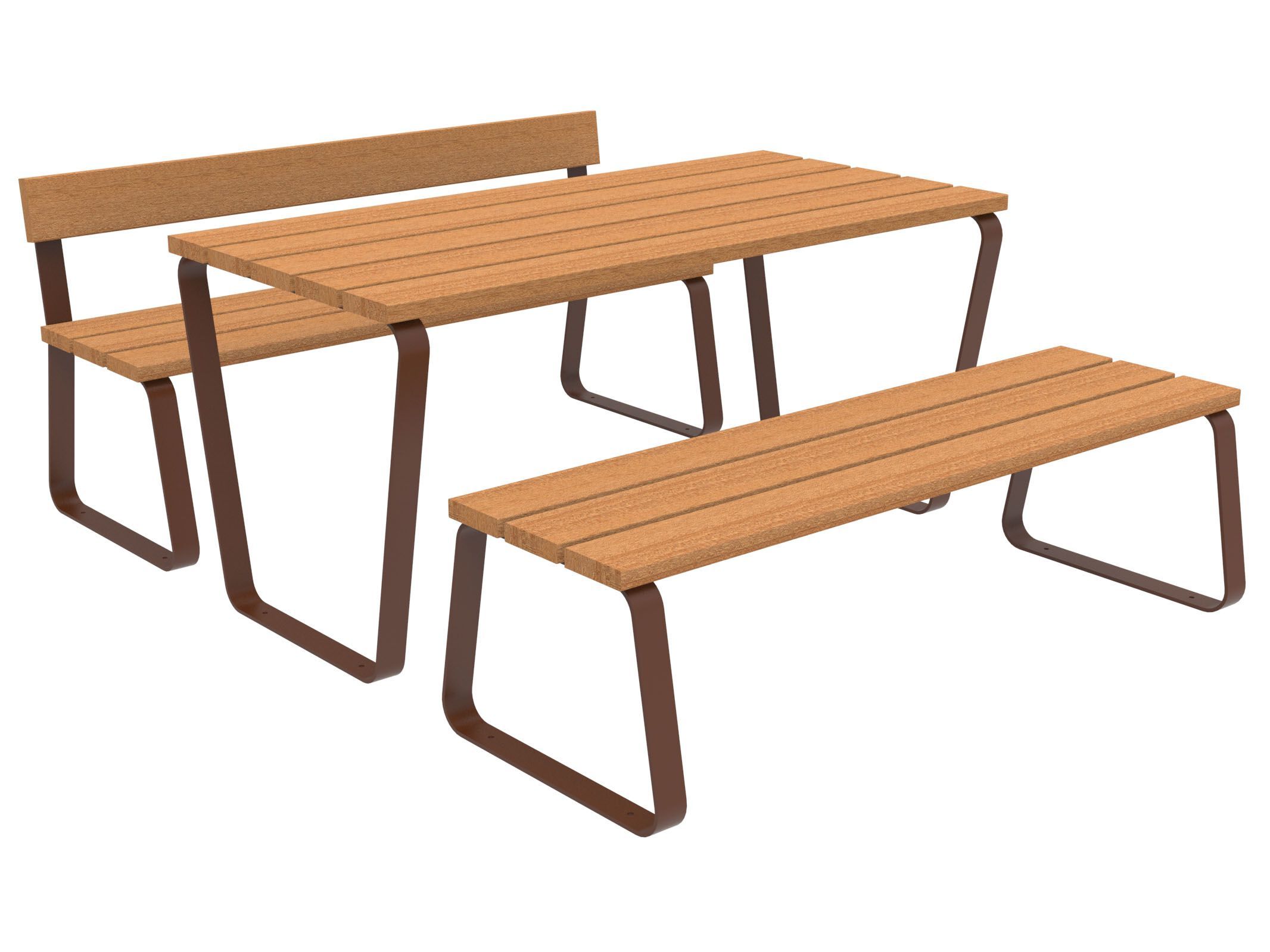 Стол для пикника со встроенными скамейками Lazzari Sunny ARCH-00041799 - Вид №3