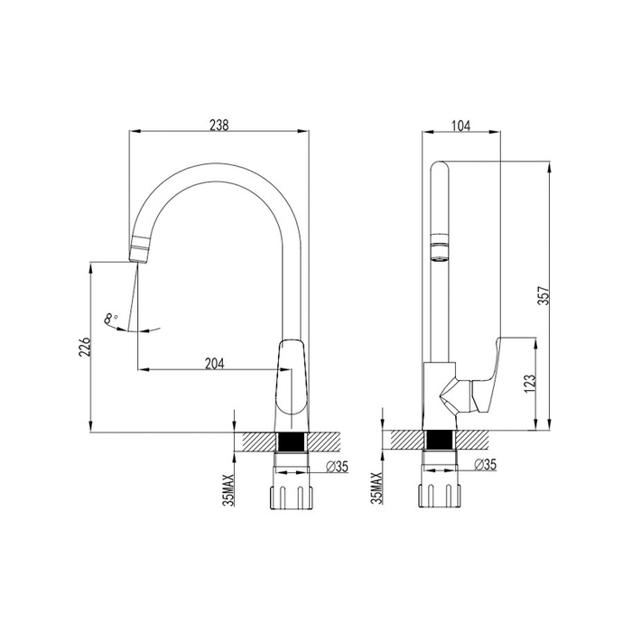 NIASB00M05 Milardo Niagara Смеситель для кухни Niagara Россия - Вид №1