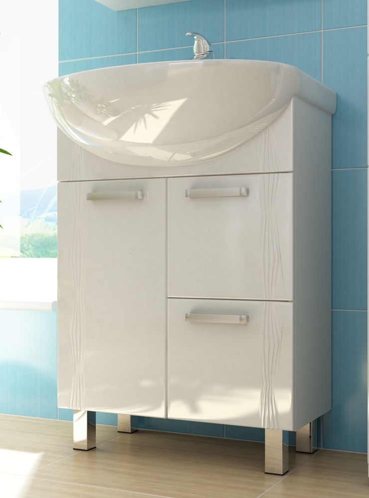 Тумба Atlantic 2-600 (Уют)600⨉300⨉830 мм белый Santreyd sun-id-665390 - Вид №1